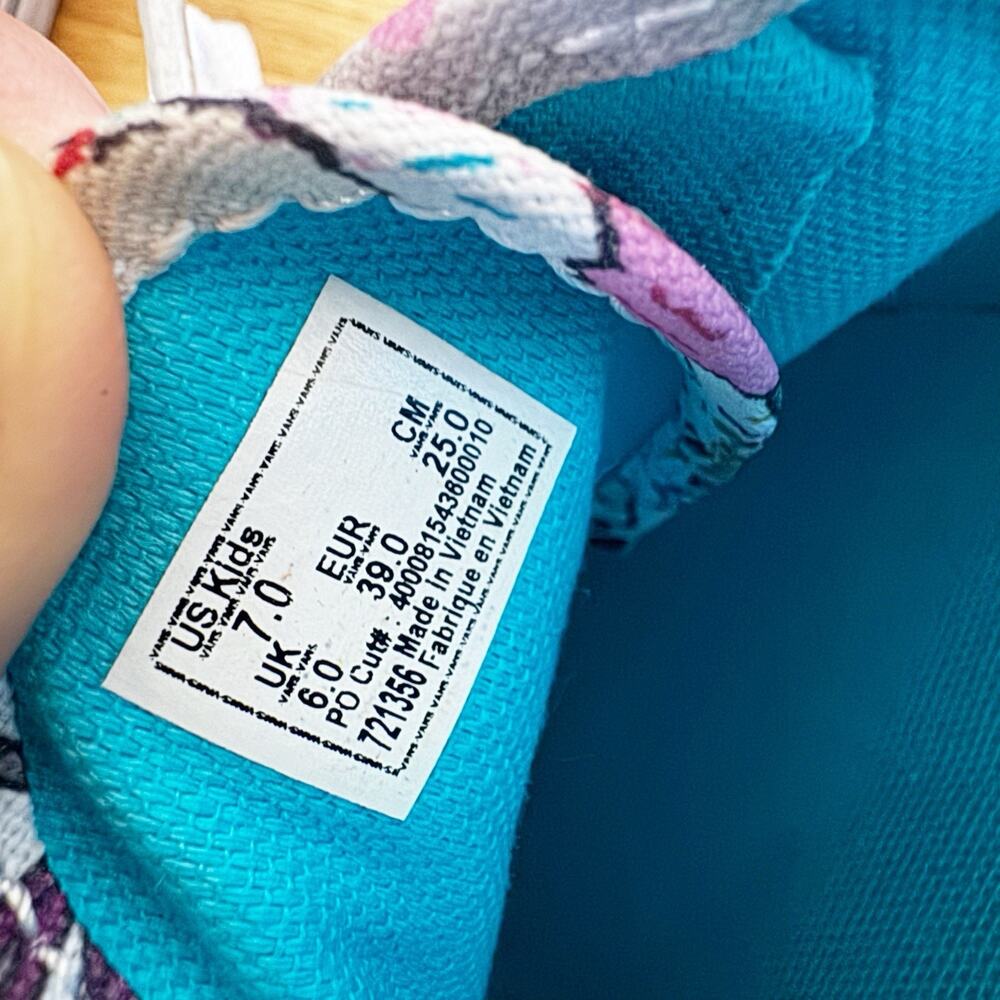 Vans Llamas & Tacos Party 721356 Sz 7Y/7M/8.5W - Picture 5 of 7